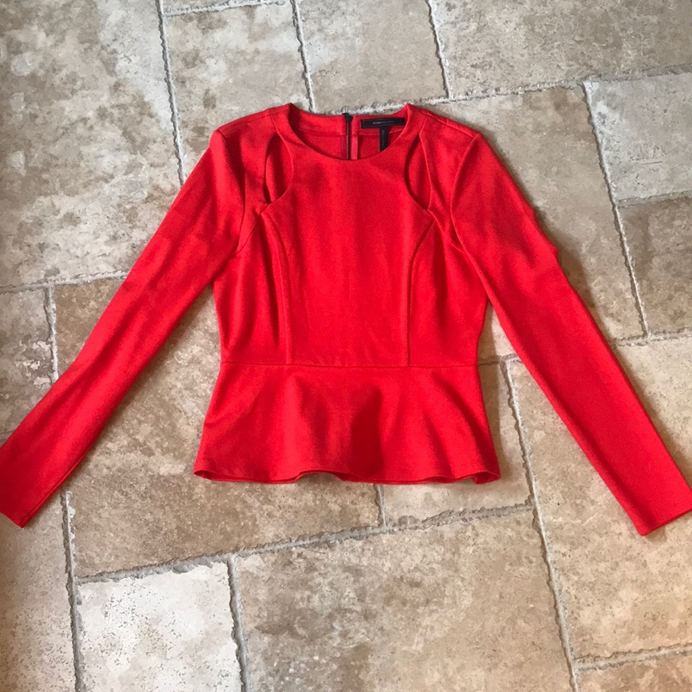BCBG peplum top